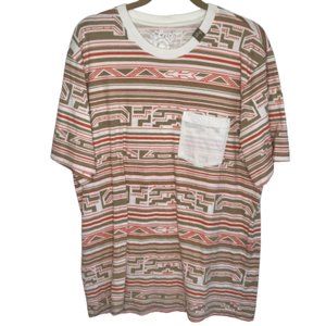 LRG Cotton Geometric Stripe Pattern Short Sleeve